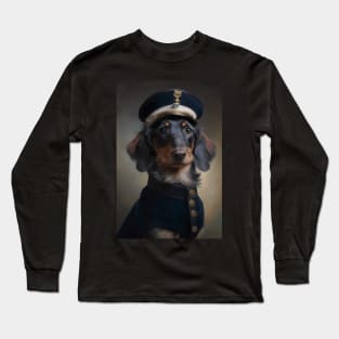 Dachsund Police Officer Classic Portrait Long Sleeve T-Shirt